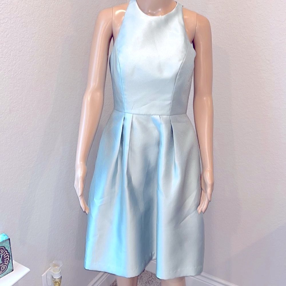 Vintage ALFRED SUNG beautiful sea foam green dress